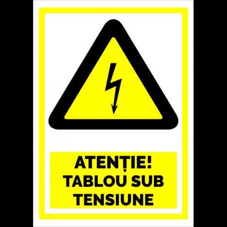 Indicator de securitate atentie tablou sub tensiune